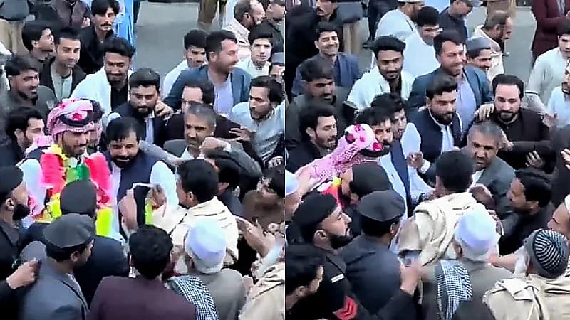 لأعماله الخيرية .. استقبال حافل لشاب سعودي في باكستان .. فيديو