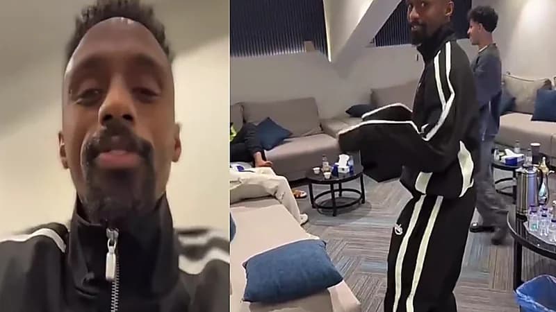 موقف طريف بين متعب الحربي وخليفة الدوسري .. فيديو