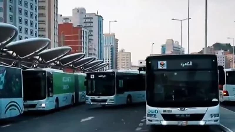 حافلات مكة تنطلق بخطة شاملة لتخفيف الازدحام والتلوث .. فيديو