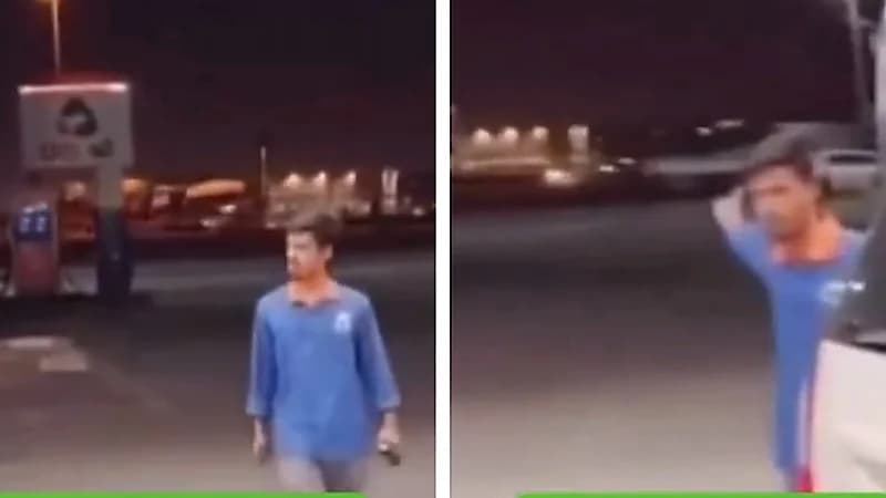 موقف إنساني لشاب يتكفل بحساب هارب لإجبار خاطر عامل المحطة .. فيديو