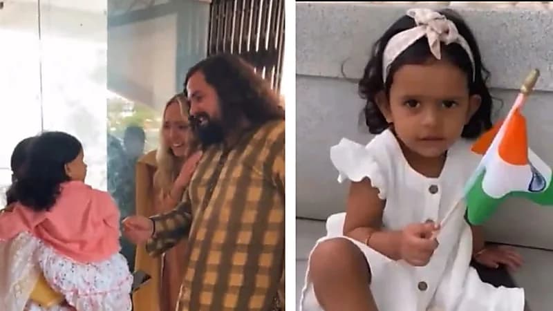 زوجان أمريكيان يتبنيان طفلة هندية بعد أن تخلت عنها أسرتها .. فيديو