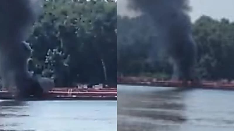 مصرع شخصين في حادث اصطدام مروحية ببارجة على نهر المسيسيبي .. فيديو