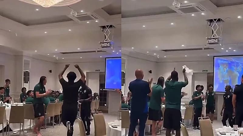 تفاعل إيبانيز ولاعبي الأهلي مع الأهازيج.. فيديو