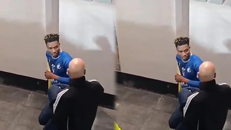 مهاجم الاستقلال في غرفة تبديل ملابس النصر .. فيديو