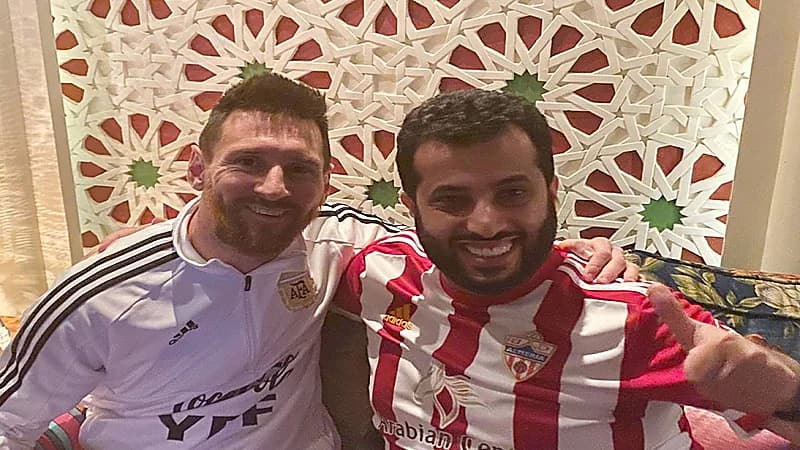 صورة..ميسي يوجه رسالة لتركي آل الشيخ